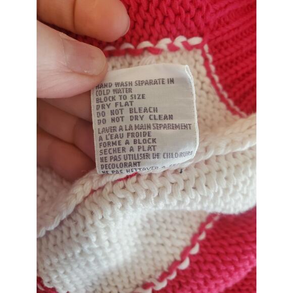 Vintage L Women's Pink and White Golf Preppy Sweater Vest Size not marked read - Picture 4 of 5